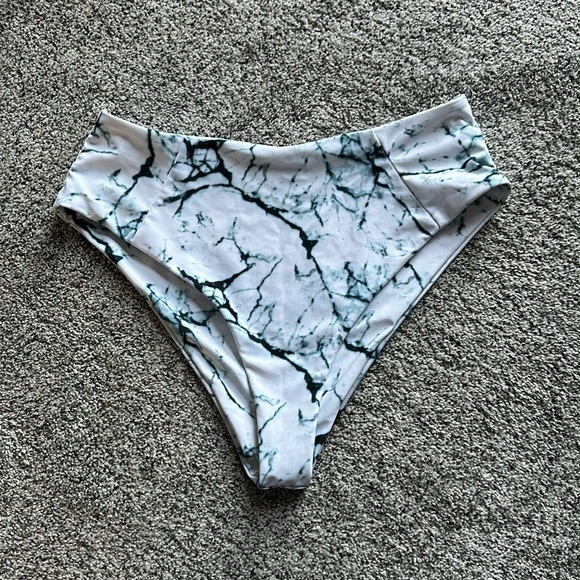 Zaful Marble Print Bikini Bottom - Picture 2 of 3